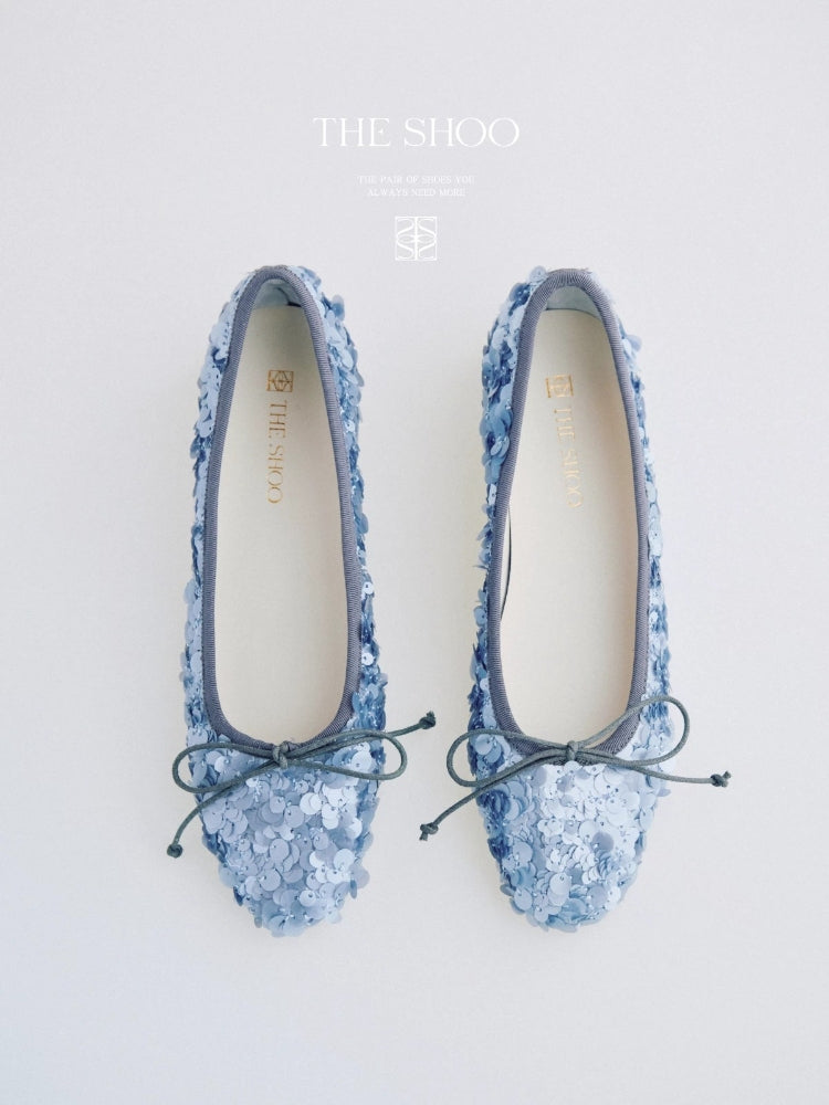 Flat Ballet Flats with Built-in Heel, Three-Color Petal Design, Fairy-Style, Princess-Style, Commuter Slip-Ons