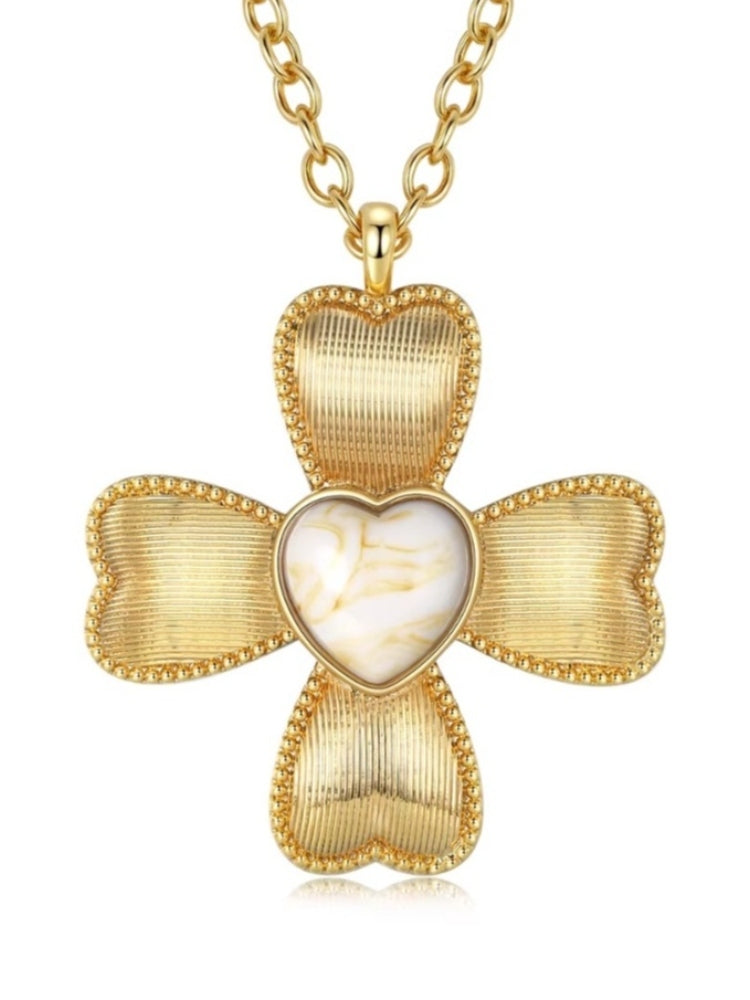 TOKOKKINO Brushed Cream Bow Necklace