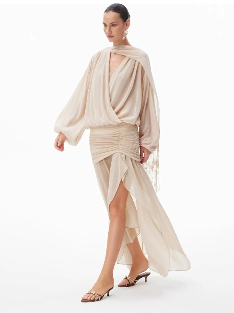 CNLEEWEI Pointed-Toe, Stiletto-Heel, Open-Toe Mule Sandals with a Luxurious Look