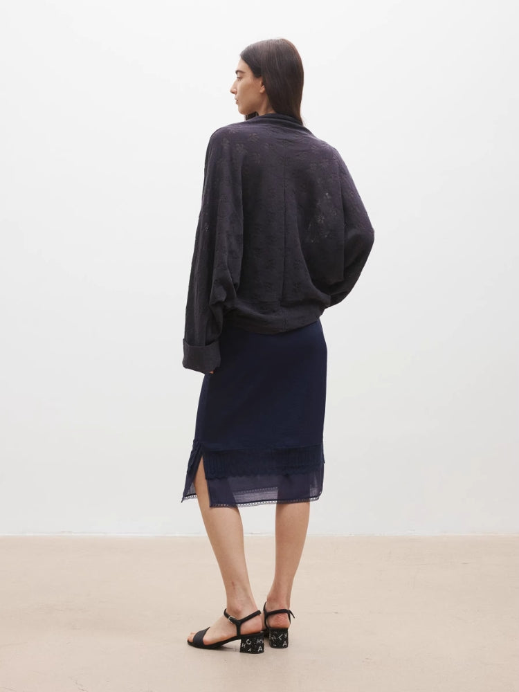 MEDIUM WELL Jacquard Drop Shoulder Cardigan