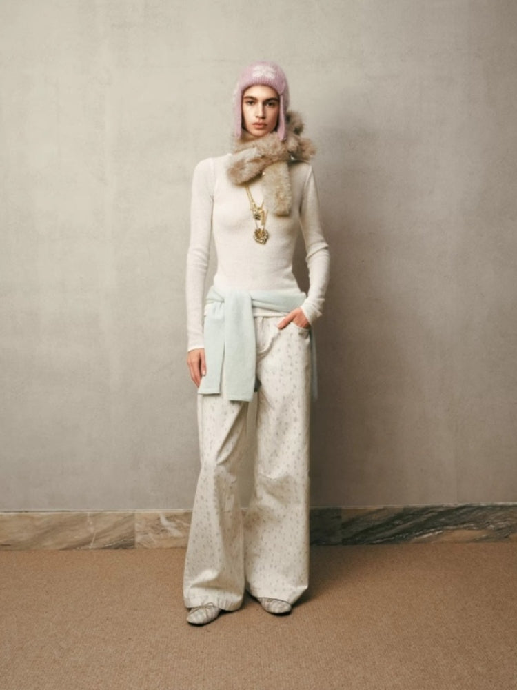 tokokkino White Sika Deer Low-Rise Jeans