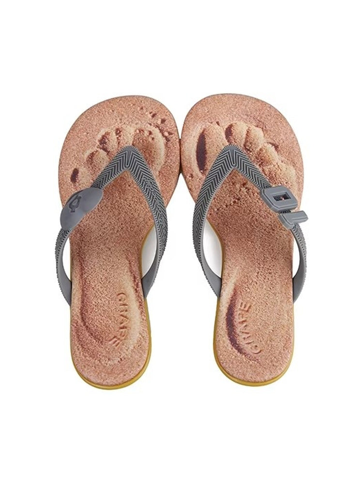 GRAPE SUN-TANNING Flip-Flops Wedge Heel Sandals