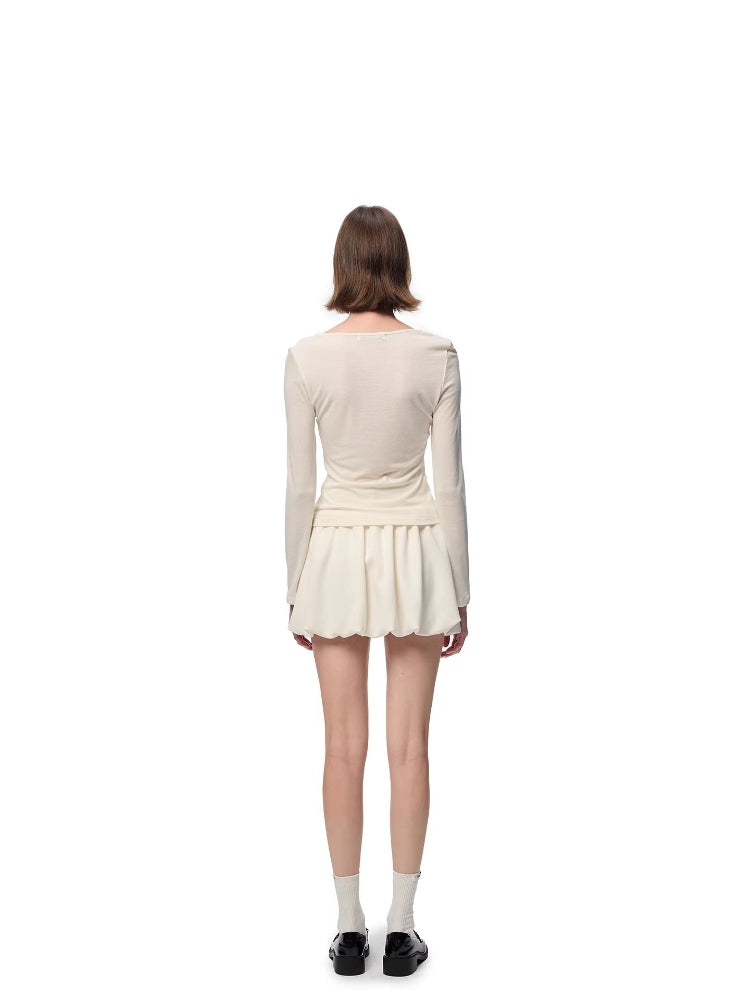SHROENRO New Arrival: Versatile, Youthful, and Playful Drawstring Flower-Print Skirt for Women – Short Puff Skirt