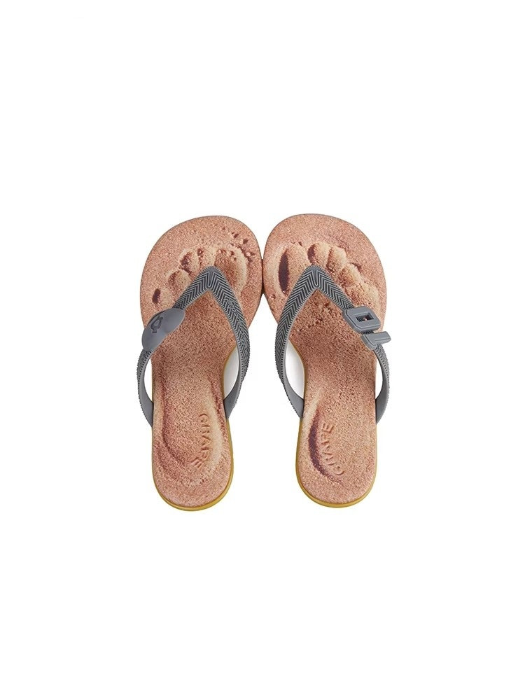 GRAPE SUN-TANNING Flip-Flops Wedge Heel Sandals