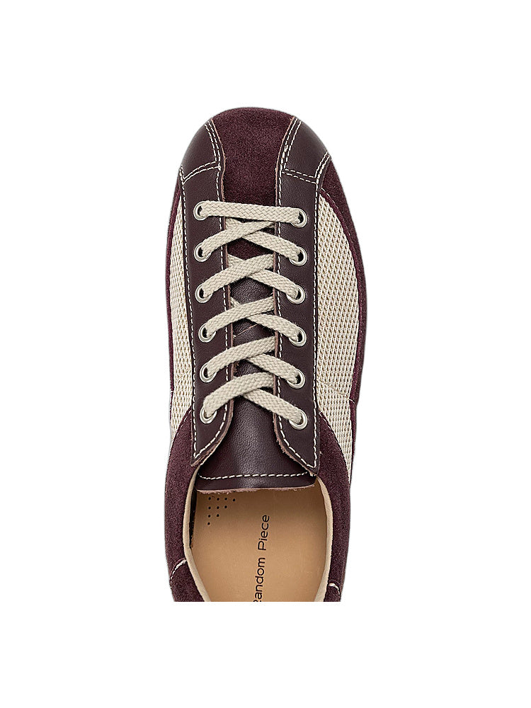 Colorblock Leather Classic T-Toe Sneakers