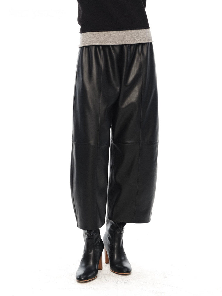 2AM POETRY Faux-Leather Cropped Wide-Leg Pants - view 5