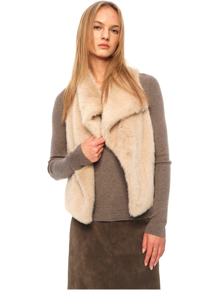 2AM POETRY Faux-Fur Collared Vest - view 5