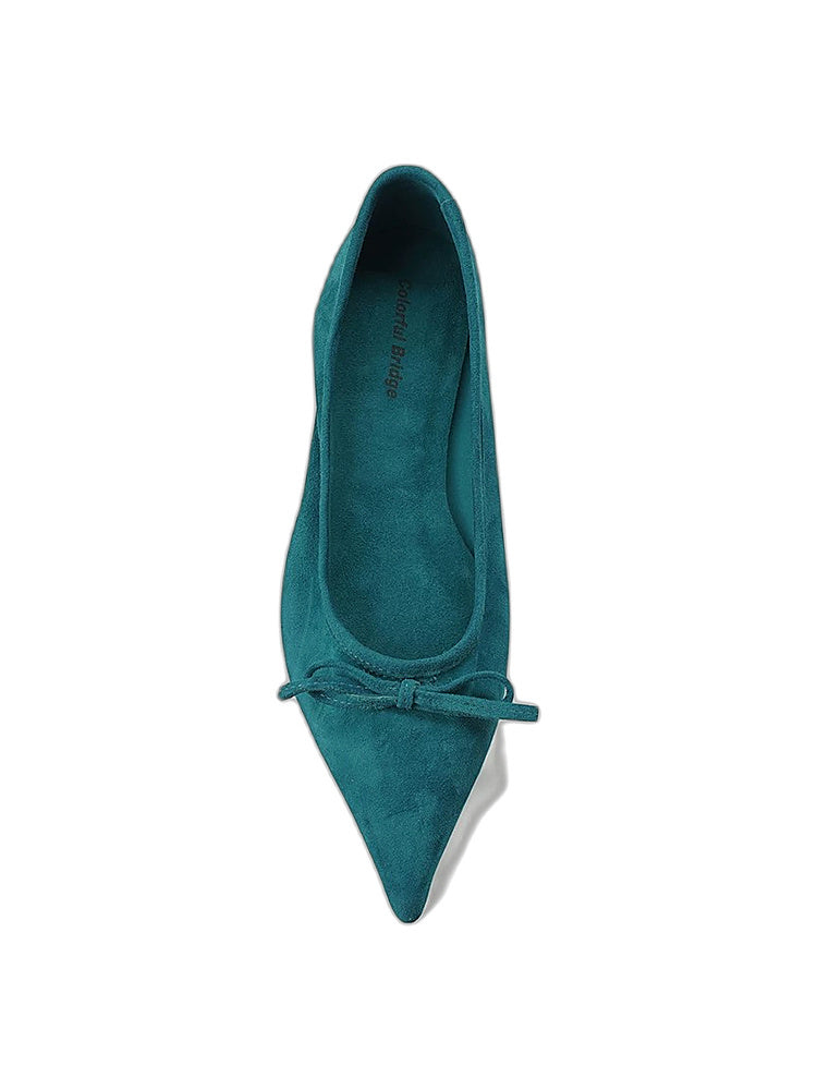 Bow Pointed Ballet Flats