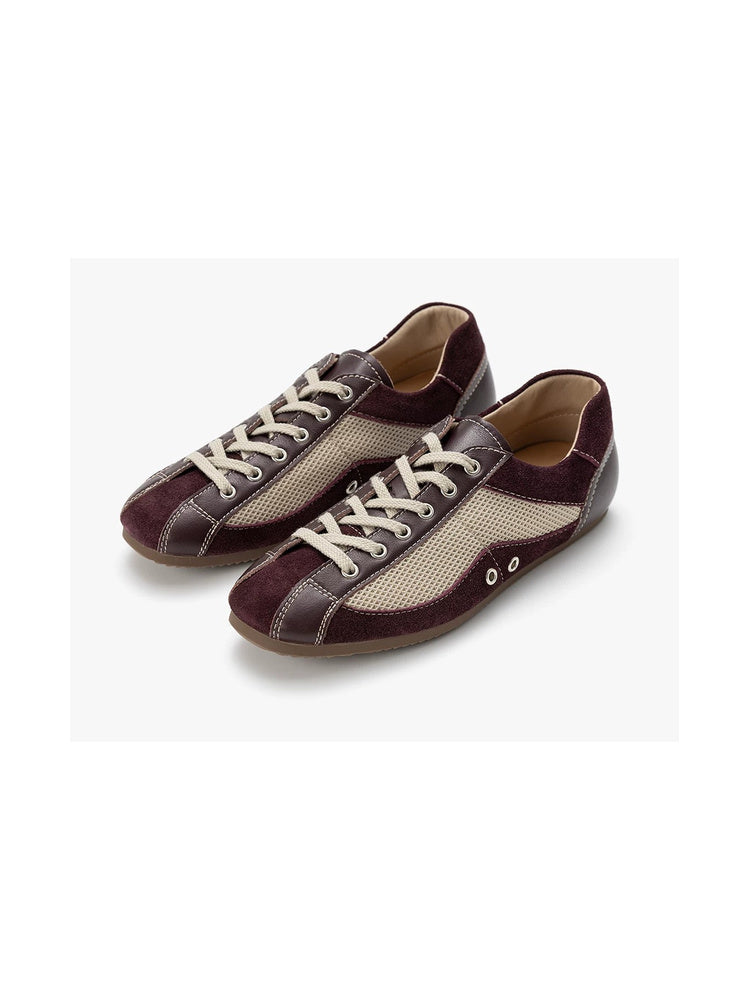 Colorblock Leather Classic T-Toe Sneakers
