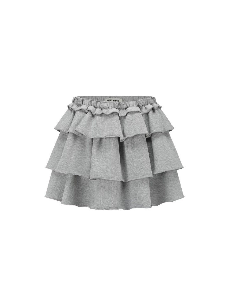 SHROENRO French Bohemian Loose A-Line Dress with Openwork and Puffed Sleeves
