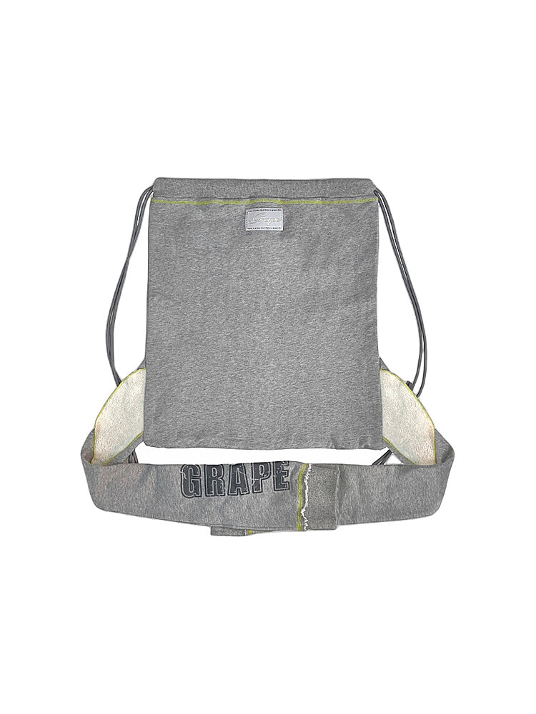 GRAPE Wardrobe Original Series Digital Print Hoodie with 3D Sleeves and Drawstring Backpack
