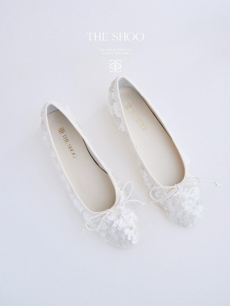 Flat Ballet Flats with Built-in Heel, Three-Color Petal Design, Fairy-Style, Princess-Style, Commuter Slip-Ons