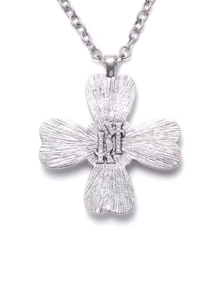 tokokkino Burnished Silver Bow Necklace