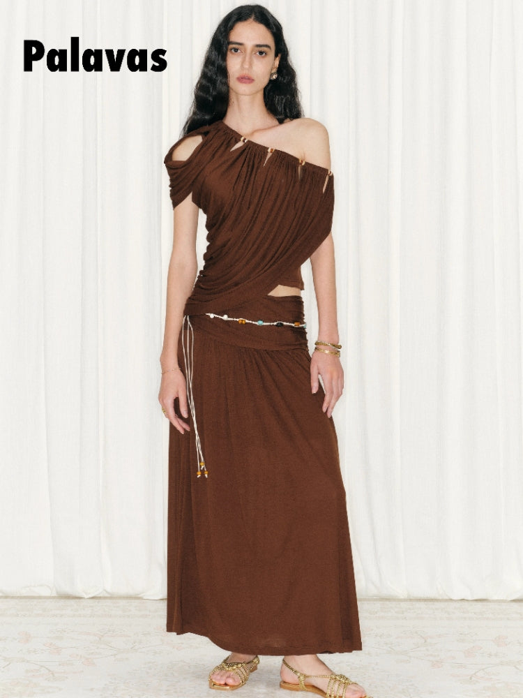 Zhipu Wind Whisper Off-the-Shoulder Set for Women: A Sophisticated Look