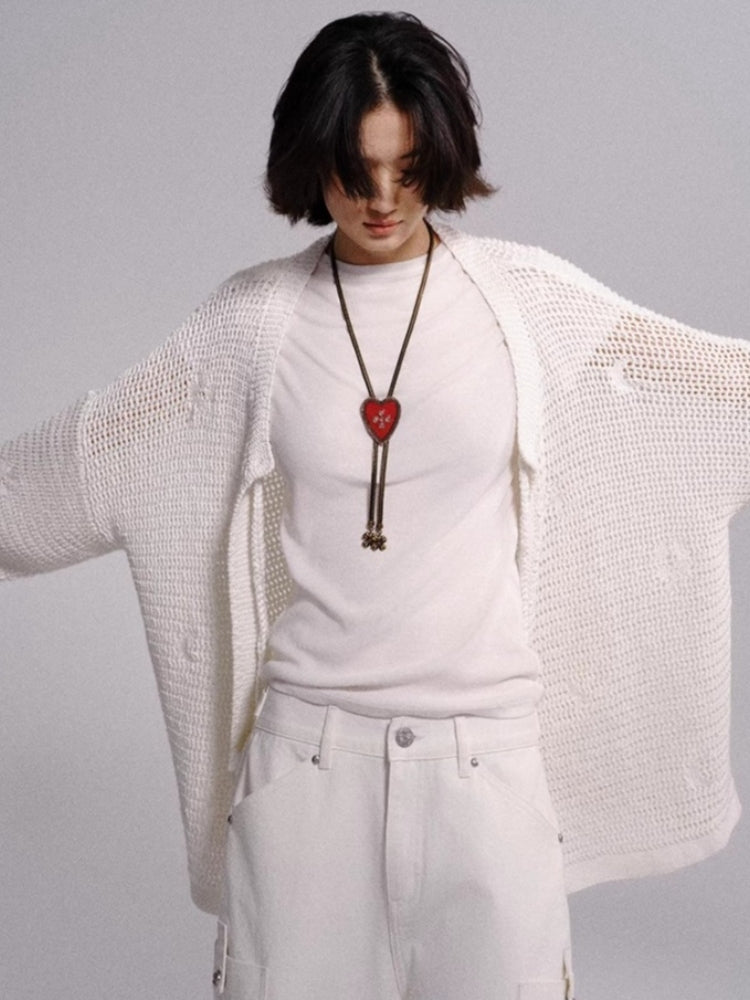 TOKOKKINO Oversized Mesh Shirt