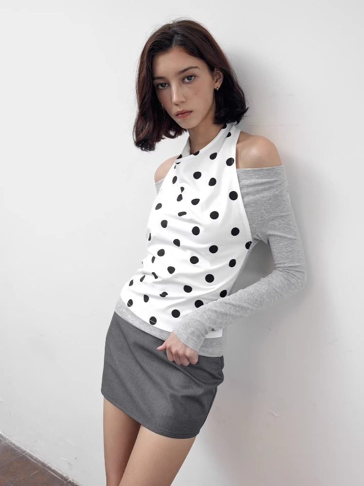 2AM POETRY Gray Skirt Casual Wool Skirt