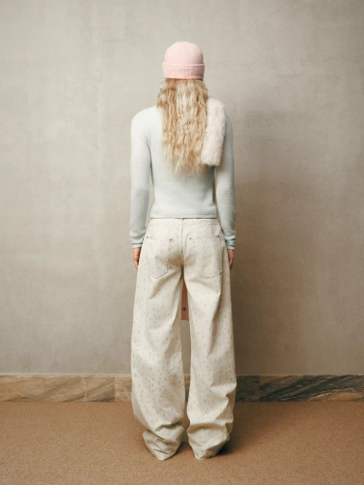 tokokkino White Sika Deer Low-Rise Jeans