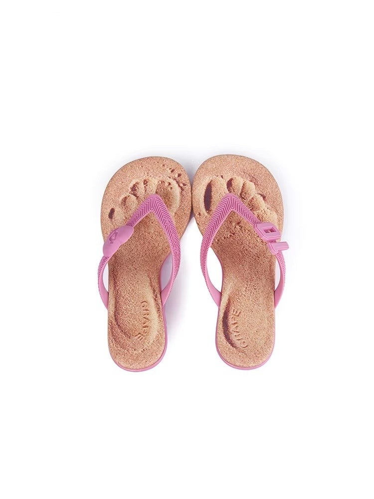 GRAPE SUN-TANNING Flip-Flops Wedge Heel Sandals