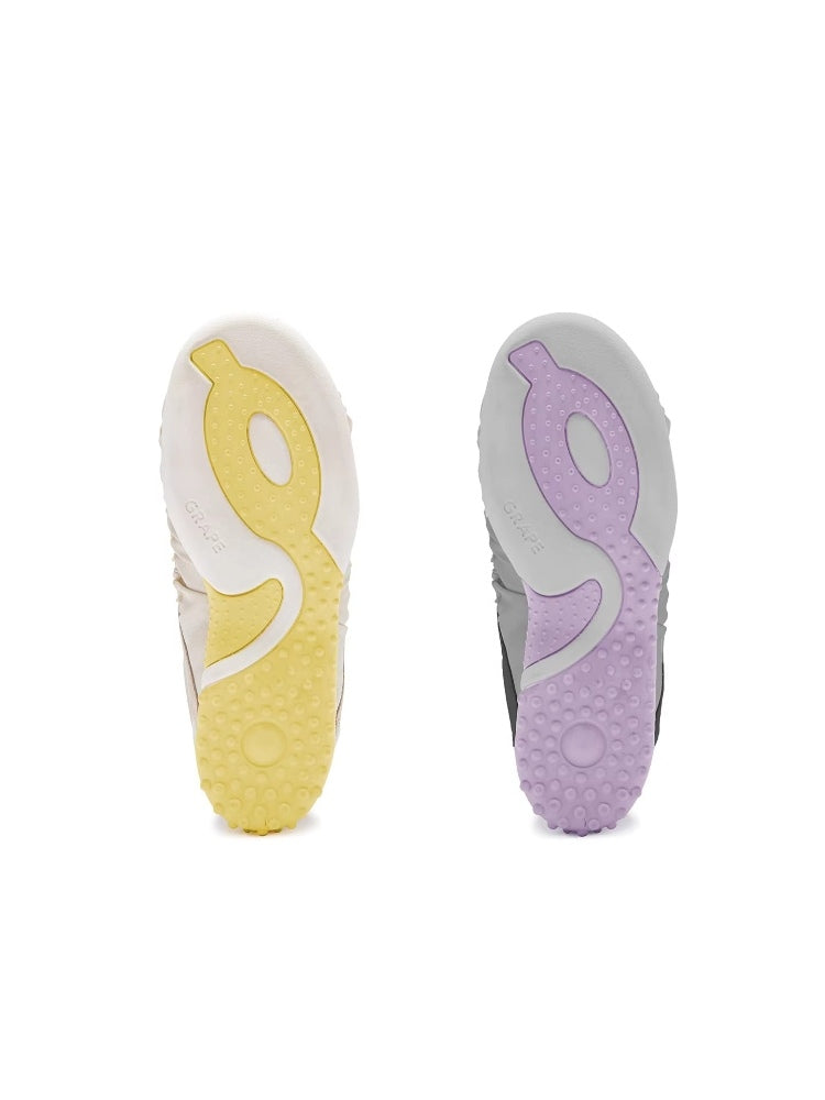 GRAPE New Color-Blocked Openwork Lace-Up Mary Jane Training Shoes for Women: Commuter & Casual Shoes