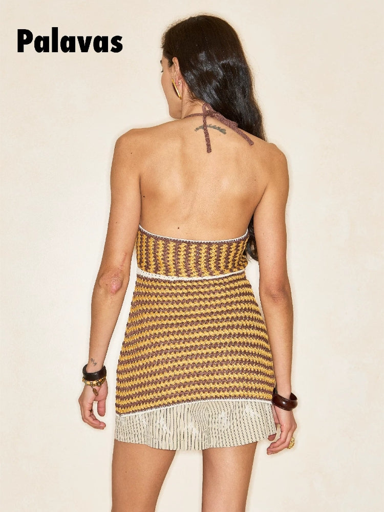 Gypsy Wanderlust Neck-Wear Top: A Stylish, Niche-Market, Lightweight Patchwork Spaghetti-Strap Top