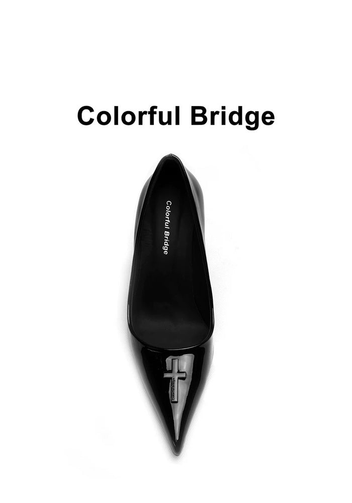 Cross Series Vampire Pointed-Toe Red Wedding High Heels