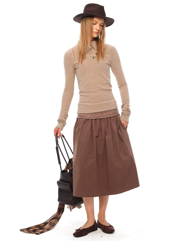 2AM POETRY Knit-Waist Gathered Midi Skirt - view 6