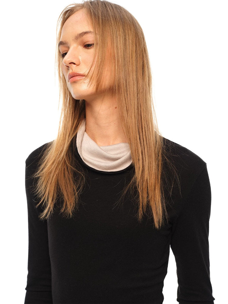 2AM POETRY Contrast Drape-Neck Long-Sleeve Top - view 6