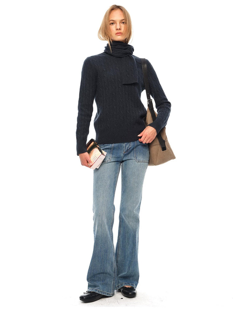 2AM POETRY Scarf-Neck Wool Sweater - view 8