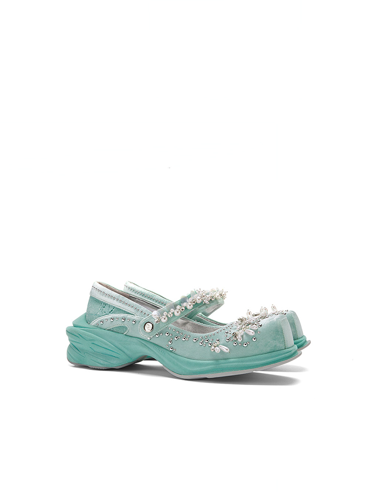 ATCROX & Florentinaleitner Collaboration: Velvet Rococo Ballet Sneakers