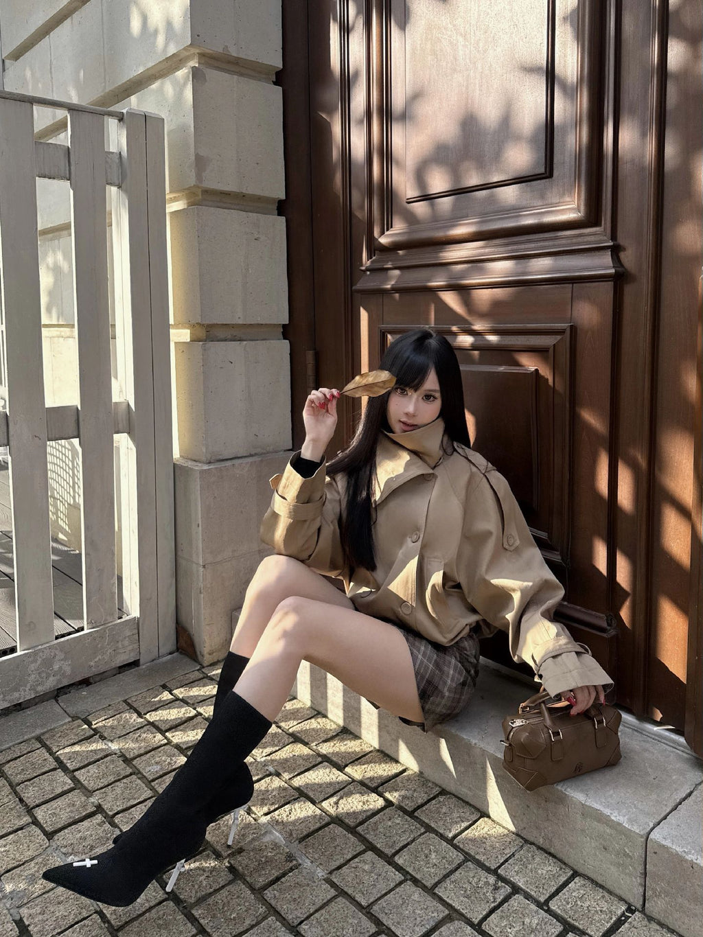 Knit Sock Mid-Calf Boots 10CM White Cross Sculpted Stiletto Pointed Toe Gothic Avant-Garde Stretch Heel Boots
