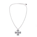tokokkino Burnished Silver Bow Necklace
