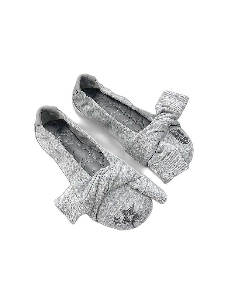 Mary Jane Lace-Up Flat Shoes