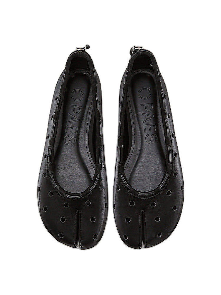 DAPHNE LAB Studded Split-Toe Ballet Flats