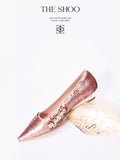 Designer Pointed-Toe Mermaid-Style Leather Sequin Wedding Shoes (High Heels and Low Heels) Ster
