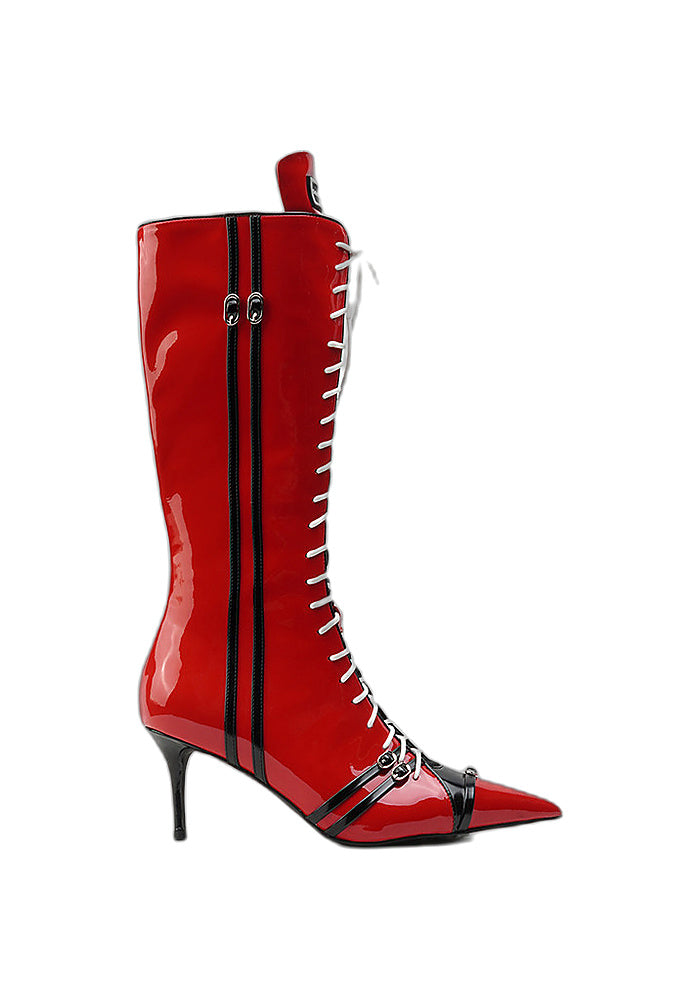 F1 Racing Series Designer-Style Sporty High-Top Boots: Fashionable Women's Riding Boots