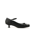 Moti Bow-Strap Kitten Heel Pumps