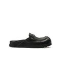 Noir Isle Buckled Leather Loafers