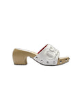 GRAPE New White 3D Letter-Print Clogs: Fashionable Sandals and Open-Toe Slippers