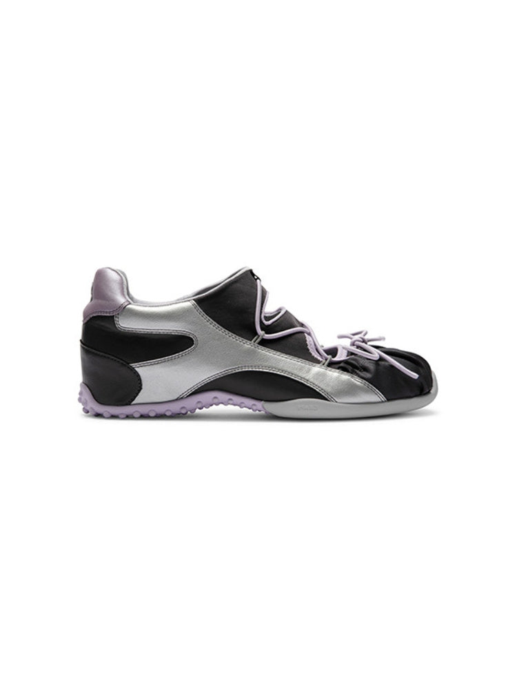 GRAPE New Color-Blocked Openwork Lace-Up Mary Jane Training Shoes for Women: Commuter & Casual Shoes