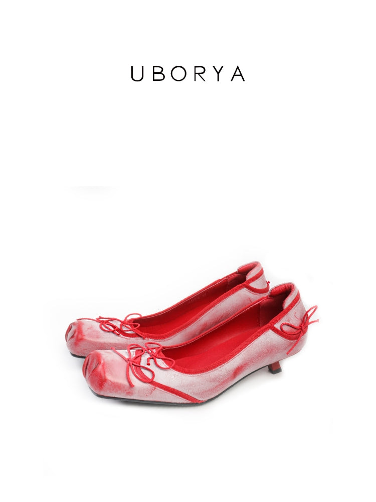 UBORYA Women's Ballet Flats: New Arrival, Low-Cut Pumps, Square-Toe, Genuine Leather, Elegant Wedding Shoes for Summer, Perfect with Dresses