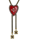 TOKOKKINO Antique Bronze Vintage Heart Necklace