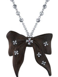 TOKOKKINO Wooden Bow Logo Long Necklace
