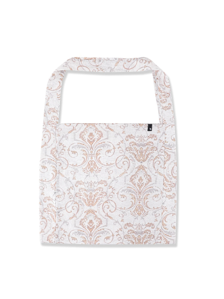 Dpercent Tencel-Linen Nordic Print Large-Capacity Lightweight Fabric Tote Bag