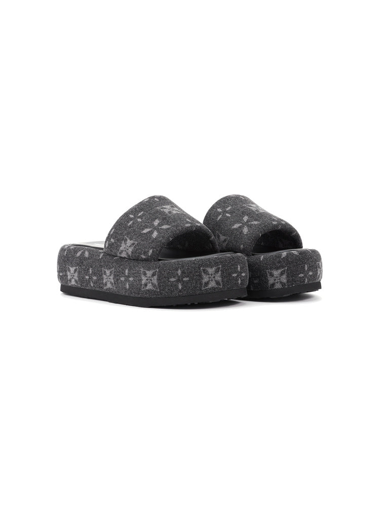 Thick-Sole Lace-Up Mary Jane Shoes
