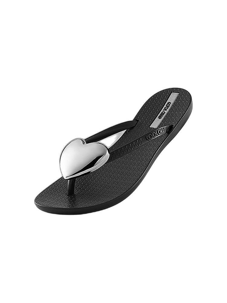 Pompom Heart Platform Flip-Flops