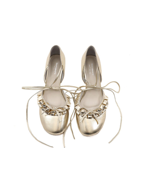 Butterfly Bow High Heel Mary Jane Pumps