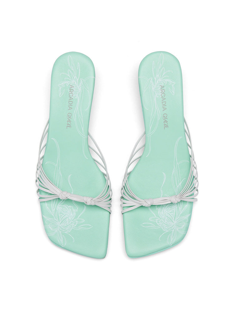 Chinese Floral Platform Slingback Sandals