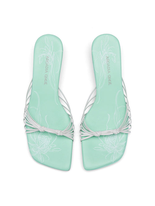Chinese Floral Platform Slingback Sandals