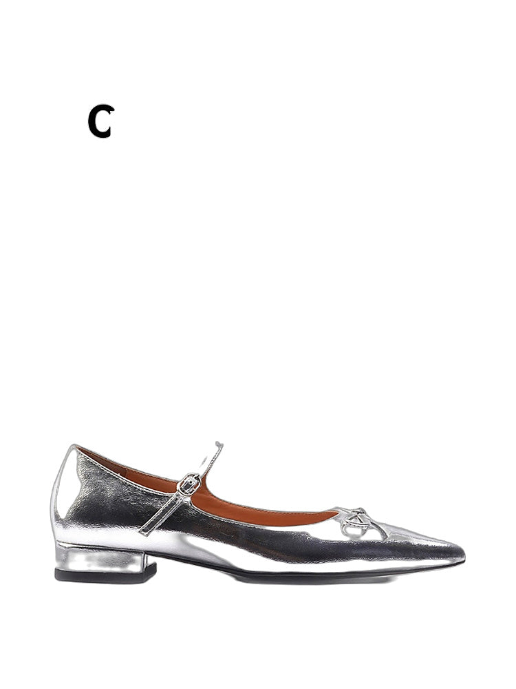 Black Butterfly Pointed-Toe Sweet Mary Jane Shoes - Women's Flat Ballet Flats Taiwan