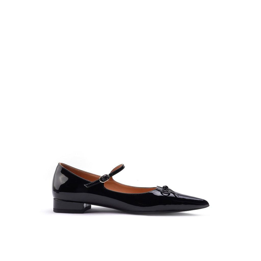 Black Butterfly Pointed-Toe Sweet Mary Jane Shoes - Women's Flat Ballet Flats Taiwan